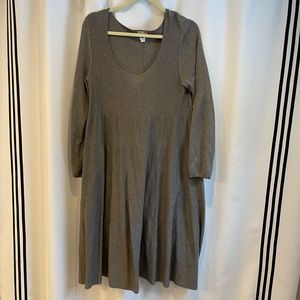 Jjill scoop neck gray dress, size med.